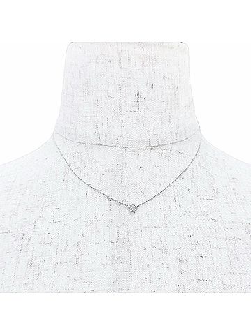 Tiffany & Co. TIFFANY&Co. Tiffany By the Yard PT950 1P Diamond Necklace, approx. 0.18ct, 4.90mm diameter, platinum, weight 2.3g, women's. (view 2)