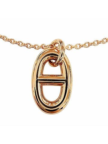 Hermès HERMES Farandole PM Chaine d'Ancre 750 (PG) Necklace, Pink Gold, Made in France, Weight 5.17g, Women's, Comes with Box. (25A344374) (view 1)