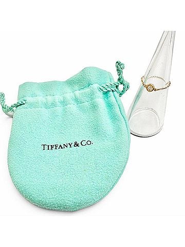 Tiffany & Co. TIFFANY&Co. Tiffany By the Yard Chain Ring, 750 PG, 1P Diamond (approx. 0.1ct), Diameter approx. 4.55mm, Pink Gold, Women's, Comes with Storage Bag, Highly Recommended! (view 2)