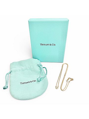 Tiffany & Co. TIFFANY&Co. Tiffany By the Yard 1P Diamond Approx. 0.14ct Necklace 750 (PG) 4.6mm Diameter Purchased May 2022 Pink Gold Weight 2.33g Women's Comes with Box and Dust Bag (view 2)