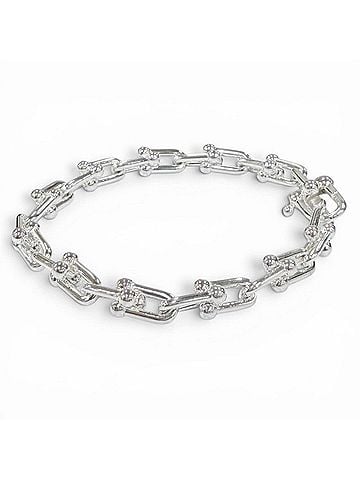 Tiffany & Co. TIFFANY&Co. Tiffany HardWear Small Link Bracelet, AG925, 24 links, Silver, Weight 16.0g, Women's. (view 2)