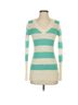 XXI Stripes White Teal Pullover Sweater Size S - photo 1