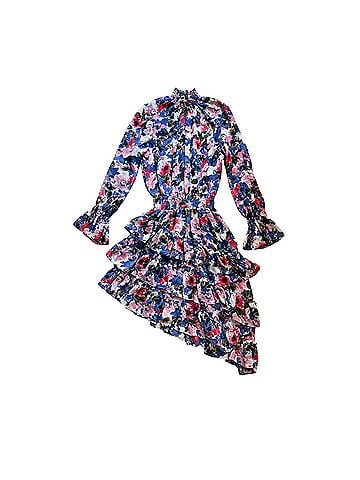 MISA Los Angeles Savanna Floral Asymmetrical  Cocktail Dress (view 1)