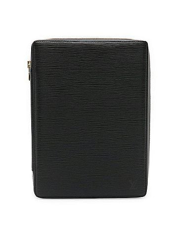 Louis Vuitton LOUIS VUITTON Agenda Voyage Notebook Cover Clutch Bag Handbag Noir Black R20032 (view 1)