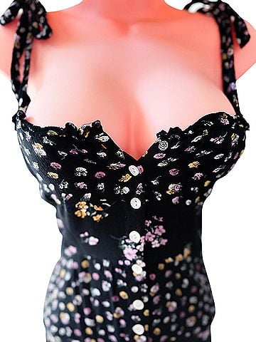 Angie Beauty + Blooms cottagecore floral button front gauzy maxi Casual Dress (view 2)