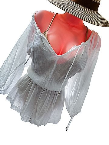 Victoria's Secret Sun-Kissed Wanderer boho off shoulder romper Swimsuit Cover Up (view 2)