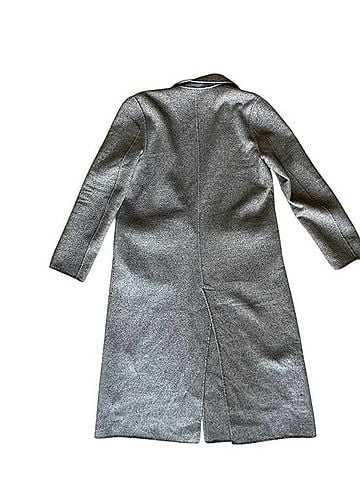 Zara Gray Single-Button Wool Blend Long Trench Coat Trenchcoat (view 2)