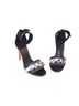 Tibi Stripes Black White Sandals Size 7 - photo 1