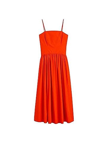 Madewell Cotton Poplin Seamed Maxi Dress Casual Dress (view 1)
