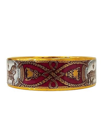 Hermès HERMES Enamel GM Cheval Bangle Bordeaux Women's (view 2)