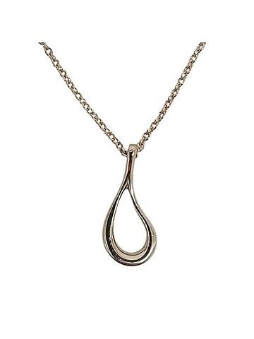 Tiffany & Co. Tiffany & Co. Open Teardrop Necklace, 925 Sterling Silver, Women's (view 1)