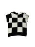 Zara Checkered-gingham Black White Sweater Vest Size M - photo 2