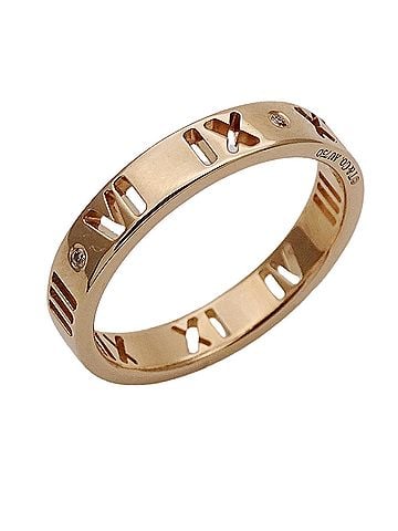 Tiffany & Co. Tiffany & Co. Women's Ring, Brand Name 750PG, 4-Piece Diamond Atlas Pierced Pink Gold, Approx. 1cm (view 1)
