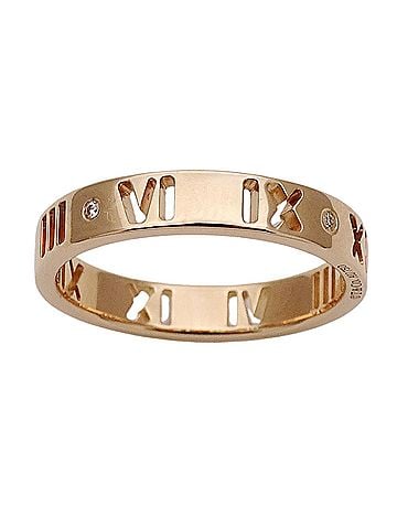 Tiffany & Co. Tiffany & Co. Women's Ring, Brand Name 750PG, 4-Piece Diamond Atlas Pierced Pink Gold, Approx. 1cm (view 2)