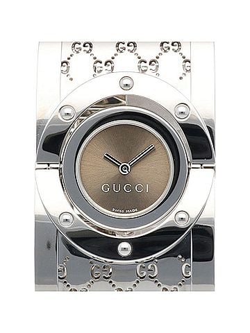 Gucci Gucci Toile Collection Wristwatch, Stainless Steel 112 Quartz, Polished, Ladies' Wide Bangle (view 1)