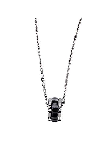 Chanel Chanel necklace for women, brand name, 750WG black ceramic, ultra white gold, J3171 jewelry. (view 2)