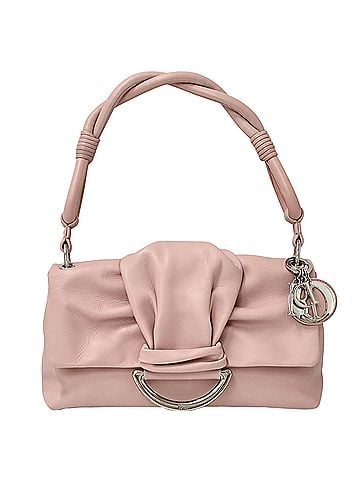 Christian Dior Christian Dior Dior handbag for women, brand name Demiloon, shoulder bag, leather, pink, one-shoulder style. (view 1)