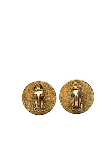 Chanel Chanel Vintage Round Earrings, 95P Stamp, Gold Plated, Women's. (view 2)