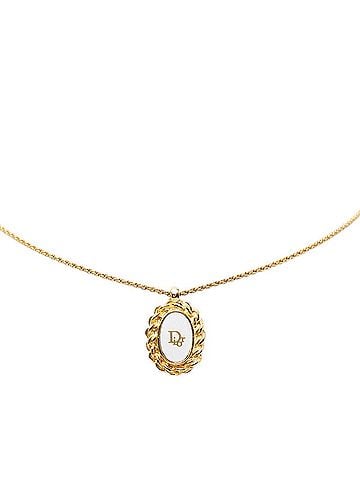 Christian Dior Christian Dior Dior Logo Necklace, Gold Plated, Women's (view 1)