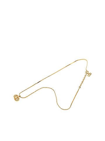 Christian Dior Christian Dior Dior CD Logo Chain Pendant Necklace, Gold Plated Rhinestone, Women's. (view 2)