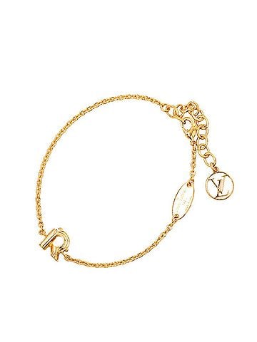Louis Vuitton Louis Vuitton LV&ME R Initial Bracelet M67175 Gold Plated Women's LOUIS VUITTON (view 1)