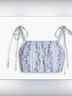 LoveShackFancy Floral Blue White Tank Top Size M - photo 3