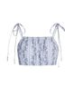 LoveShackFancy Floral Blue White Tank Top Size M - photo 1