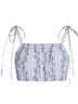 LoveShackFancy Floral Blue White Tank Top Size M - photo 2