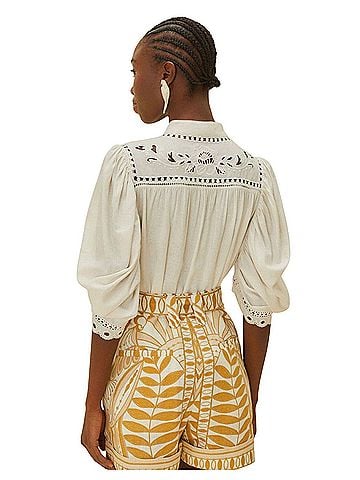 FARM Rio Lace Nature Off-White Dressy Shorts (view 2)