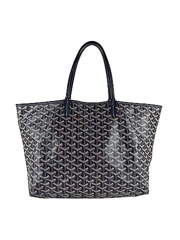 Goyard Goyard Saint Louis PM Tote Bag, Leather, Navy, Brown, White, Silver, Men's & Women's (z9980) (view 1)