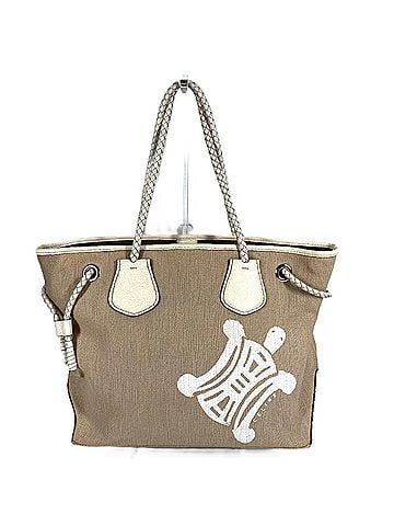 Céline CELINE Vintage Logo Macadam Tote Bag, Shoulder Leather, Canvas, Men's & Women's, Beige (view 1)