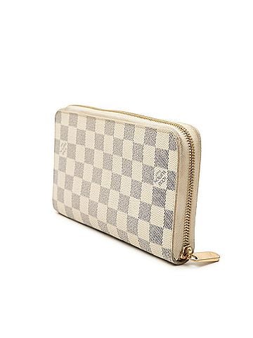 Louis Vuitton Louis Vuitton Damier Azur Zippy Organizer Long Wallet N60012 White Leather Women's LOUIS VUITTON (view 2)