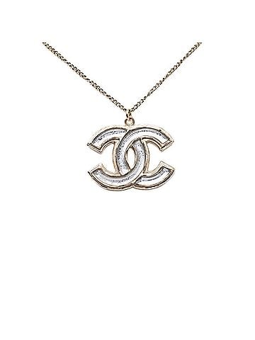 Chanel Chanel Coco Mark Necklace B12A Gold Silver Plated Women's CHANEL (view 1)