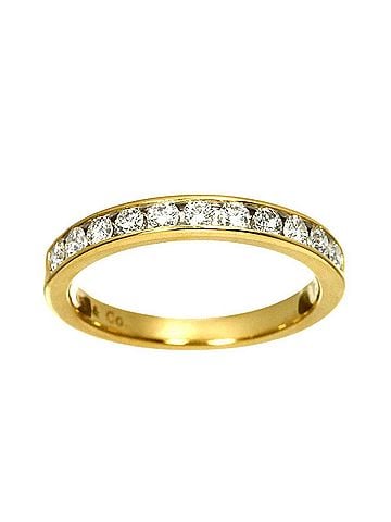 Tiffany & Co. Tiffany & Co. Channel Setting Ring, 3mm Wide, Half Diamond, 18K Yellow Gold 750. (view 2)