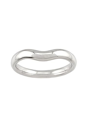 Tiffany & Co. Tiffany & Co. Wide Curved Band Ring (Pt Platinum) (view 2)