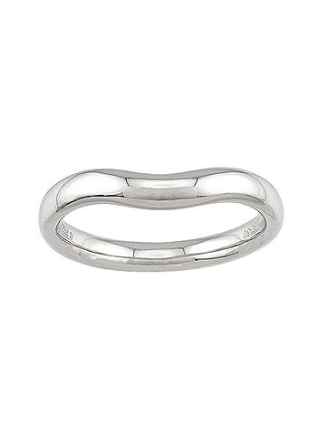 Tiffany & Co. Tiffany & Co. Wide Curved Band Ring (Pt Platinum) (view 2)