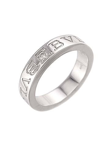 Bvlgari Bulgari BVLGARI B-ZERO1 Essential Ring with Diamonds, 18K WG White Gold 750. (view 1)
