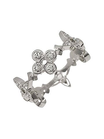 Louis Vuitton Louis Vuitton Fine Dentelle #50 Ring with Diamonds, 18K White Gold (750) (view 1)