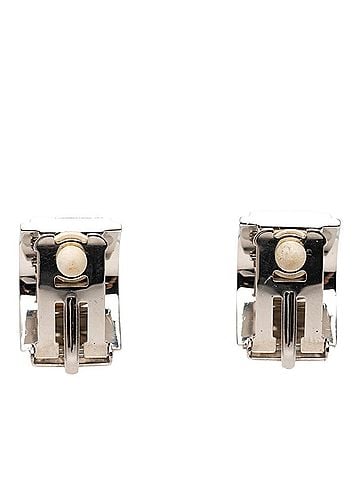 Hermès Hermes enamel cloisonné dolphin pattern earrings, gold multicolor plated, women's. (view 2)