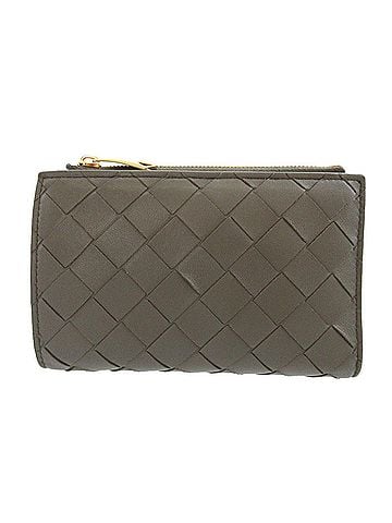 Bottega Veneta Bottega Veneta 7749940 Maxi Intrecciato IC Chip Leather Khaki Bi-fold Wallet 0286BOTTEGA VENETA (view 1)