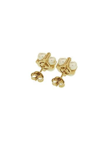 Céline Celine Triomphe Faux Pearl Stone Gold Earrings, Accessory 1555 CELINE (view 2)