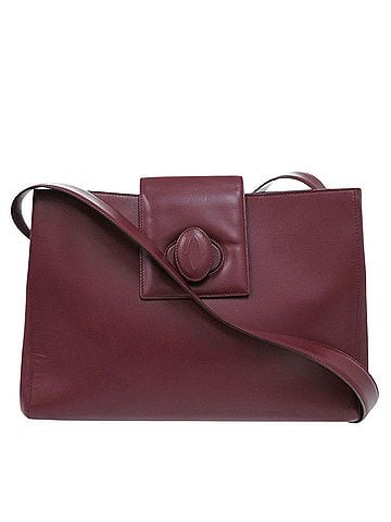 Cartier Cartier Must Line Leather Bordeaux Shoulder Bag Red 1288CARTIER (view 1)