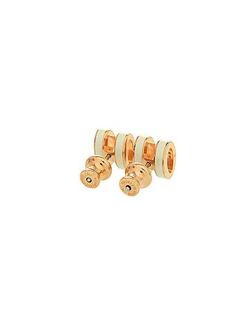 Hermès Hermes Pop H Mini White Earrings with Rose Gold Hardware, White, 1548 HERMES (view 2)
