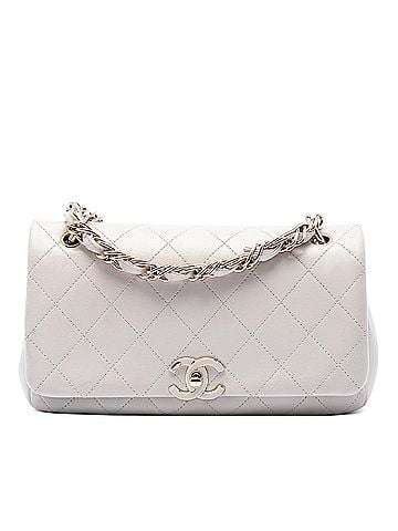 Chanel Large Quilted Lambskin Twist Chain Enamel CC Flap (view 1)