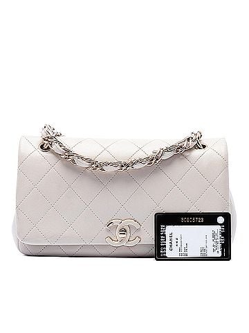 Chanel Large Quilted Lambskin Twist Chain Enamel CC Flap (view 2)