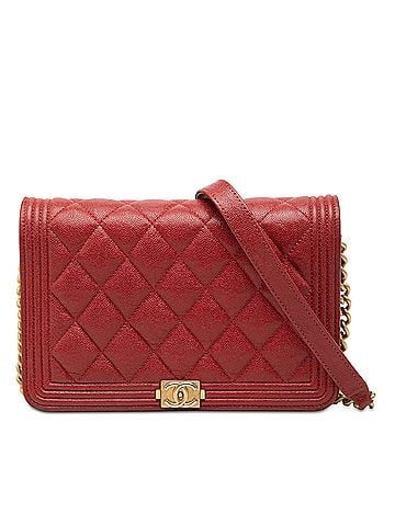 Chanel Quilted Caviar Boy Wallet on Chain (view 1)