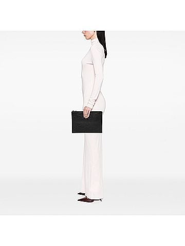 Saint Laurent Croc Embossed Leather Monogram Document Holder (view 2)