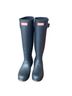 Hunter Blue Rain Boots Size 7 - photo 1