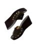 Tory Burch 100% Leather Brown Wedges Size 9 1/2 - photo 9