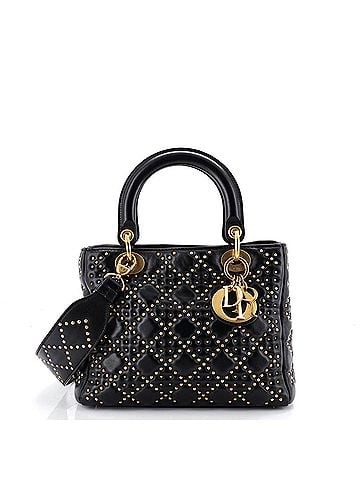 Christian Dior Supple Lady Dior Bag Cannage Studded Lambskin Medium (view 1)